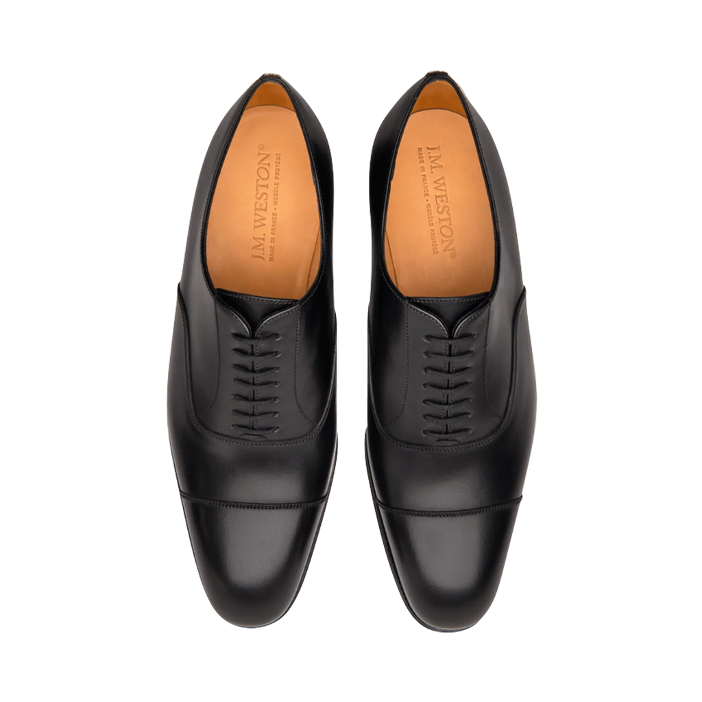 J.M. Weston Savile Richelieus en Cuir de Veau Box Noir