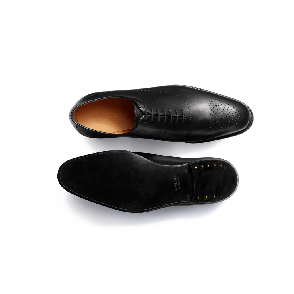 J.M. Weston Savile Richelieus en Cuir de Veau Box Noir