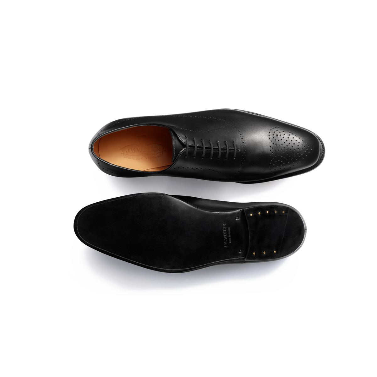 J.M. Weston Savile Richelieus en Cuir de Veau Box Noir