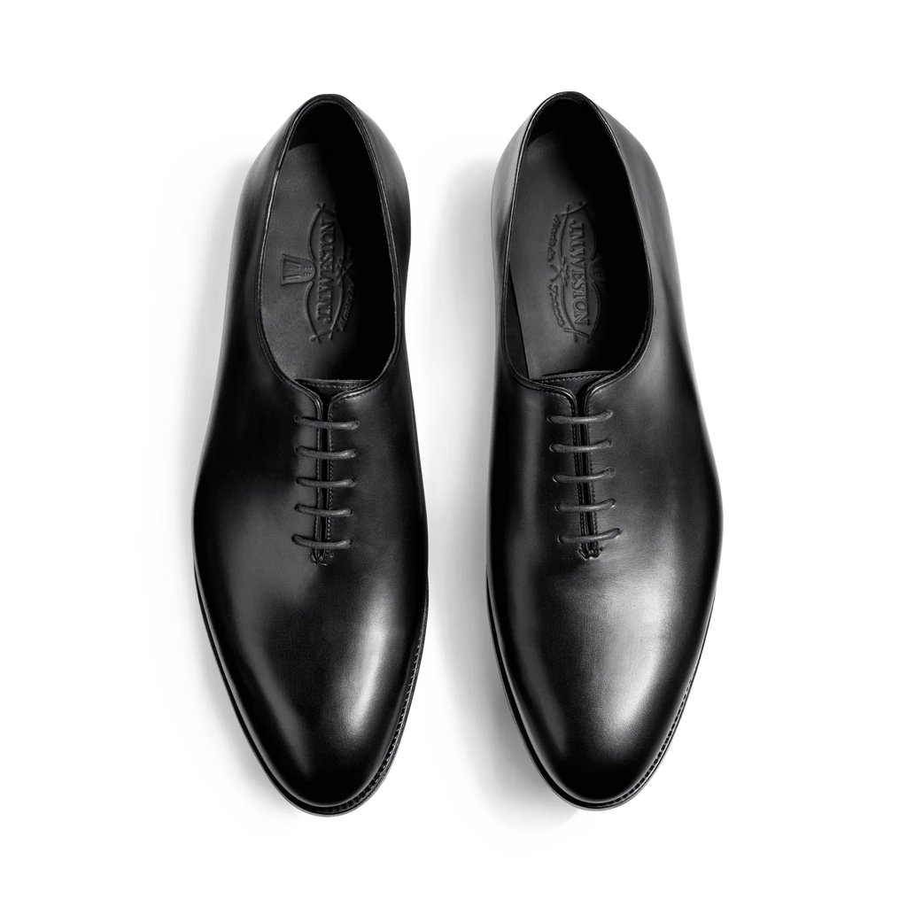 J.M. Weston Fusain Richelieus en Cuir de Veau Box Noir