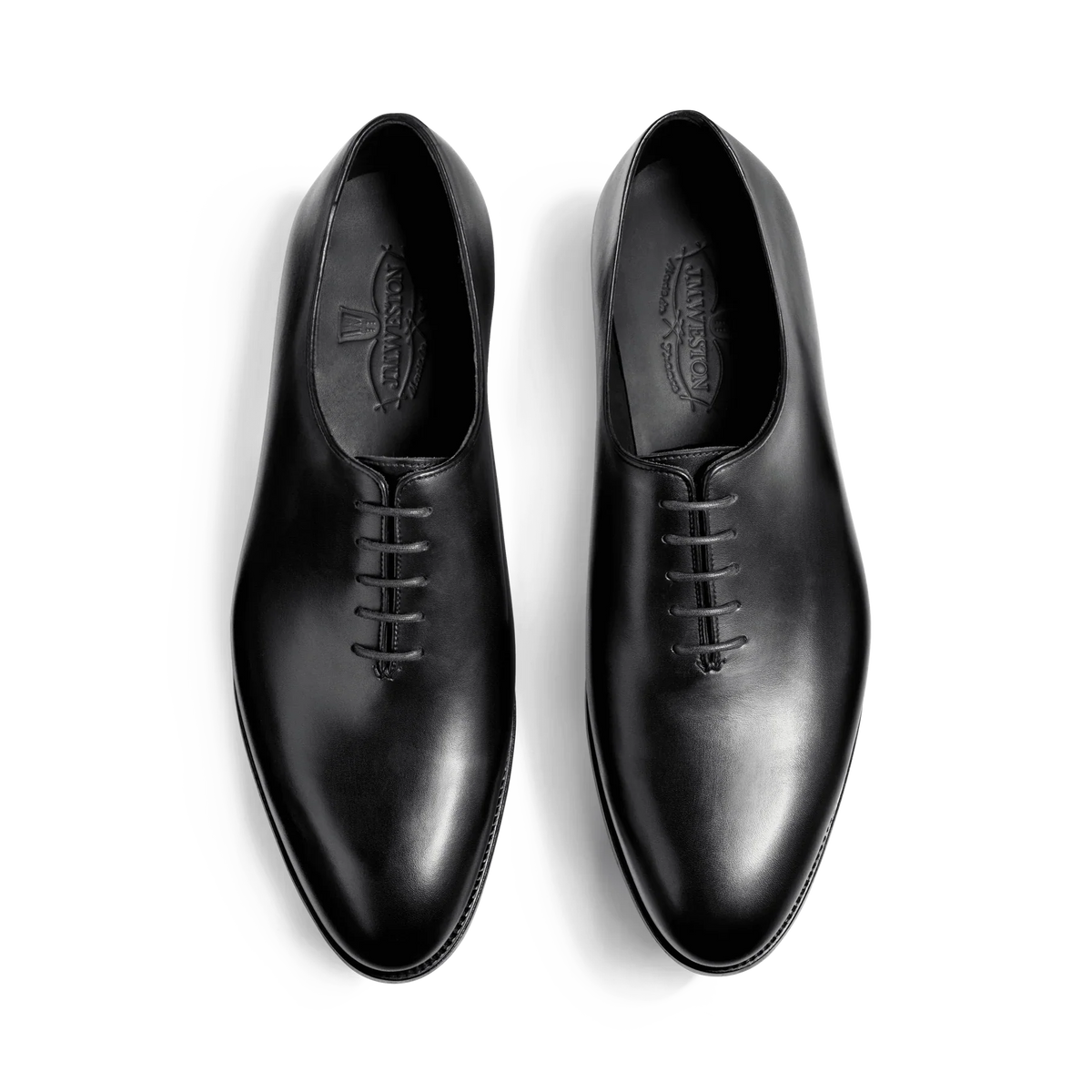 J.M. Weston Fusain Richelieus en Cuir de Veau Box Noir