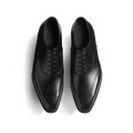 J.M. Weston Fusain Richelieus Perforés en Cuir de Veau Box Noir