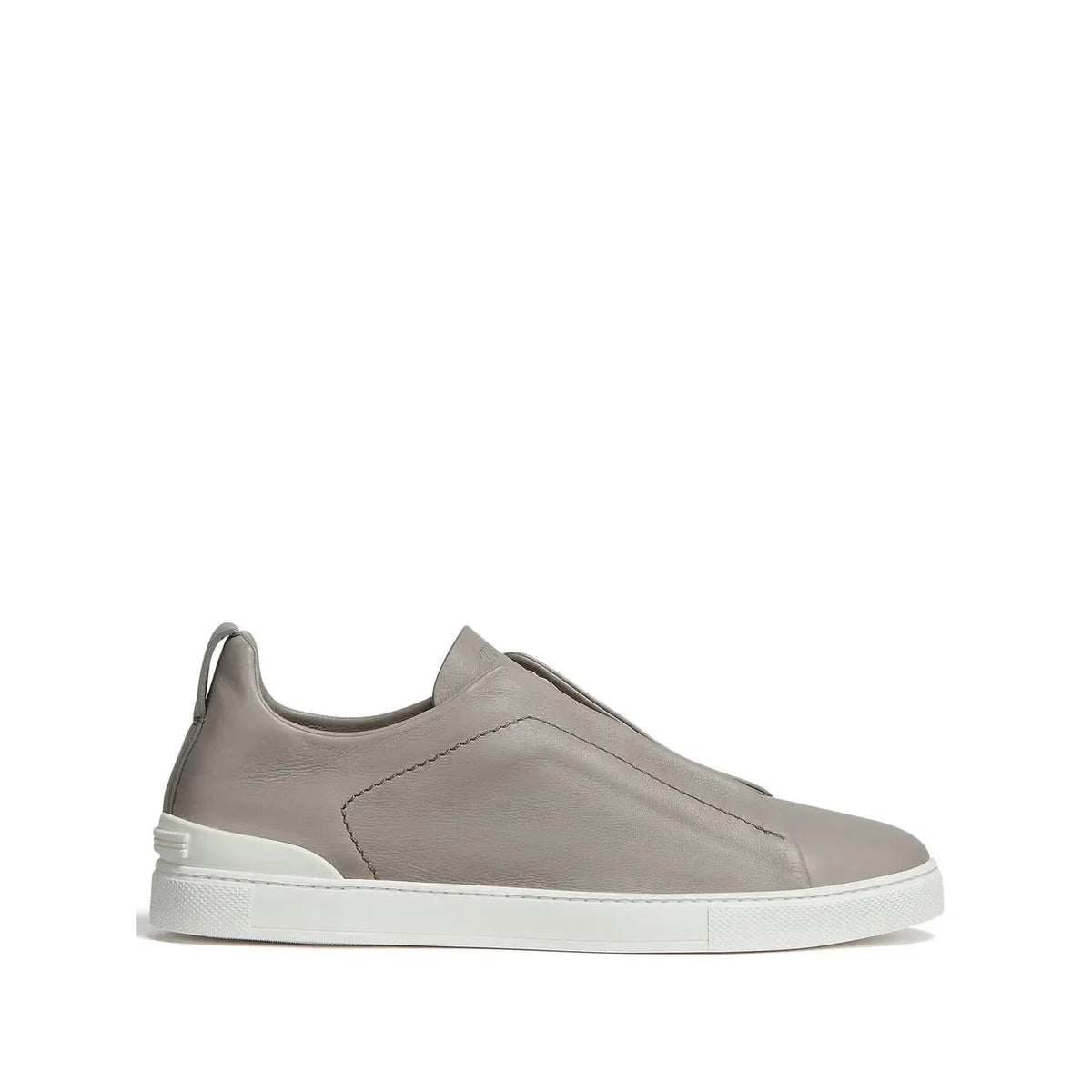 Zegna Triple Stitch SECONDSKIN Espadrilles en Cuir Gris