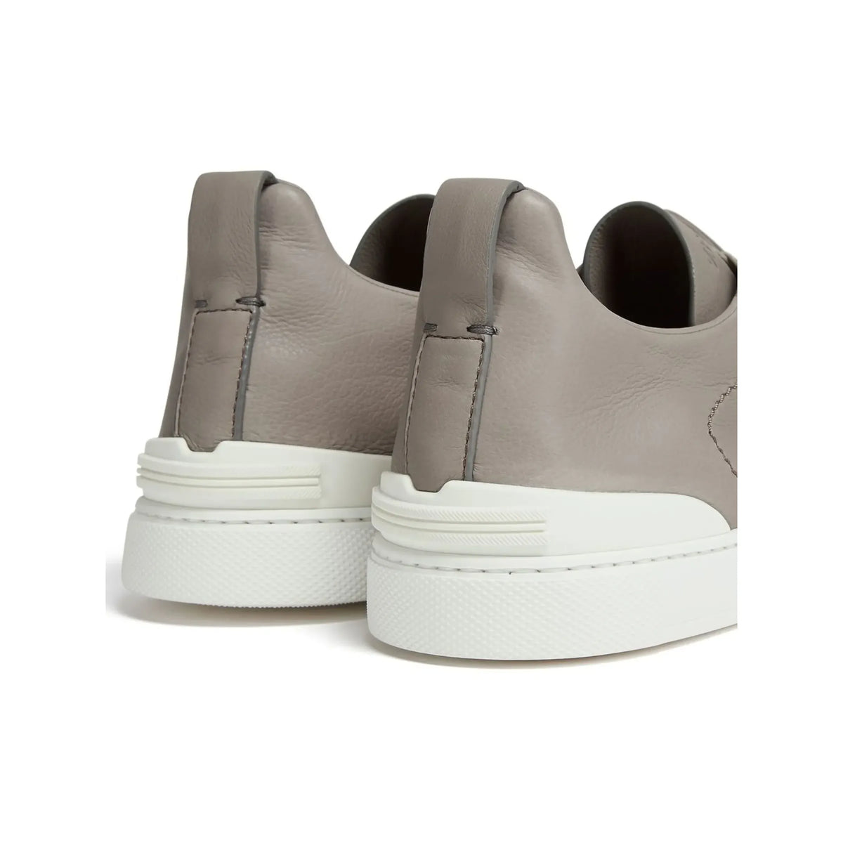 Zegna Triple Stitch SECONDSKIN Espadrilles en Cuir Gris