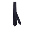 Gucci Cravate pour Homme en Jacquard de Soie Bleu Marine