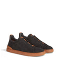 Zegna Triple Stitch™ SECONDSKIN Espadrilles en Laine Noir/Marron