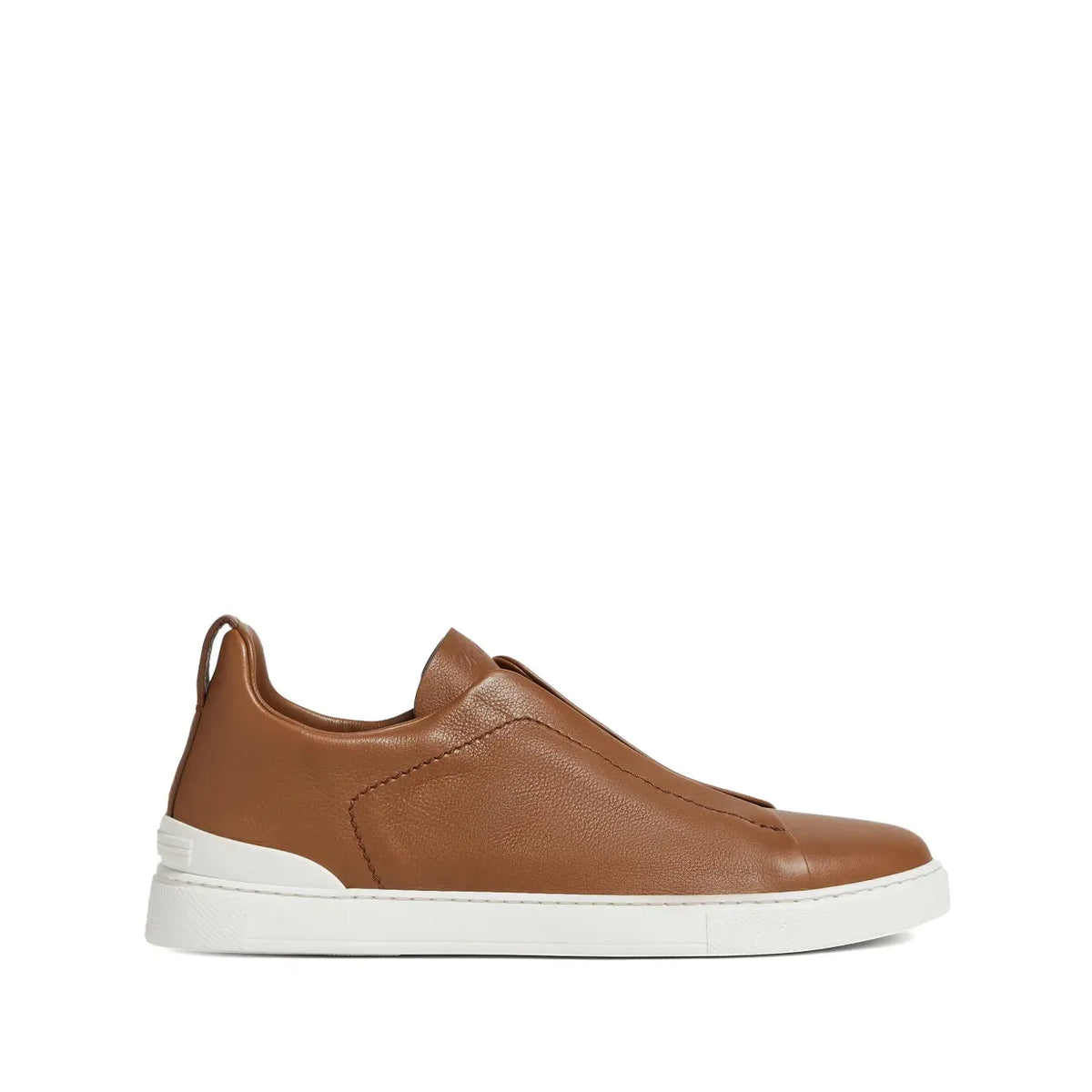 Zegna Triple Stitch SECONDSKIN Espadrilles en Cuir de Veau Foliage Foncé