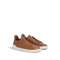 Zegna Triple Stitch SECONDSKIN Espadrilles en Cuir de Veau Foliage Foncé