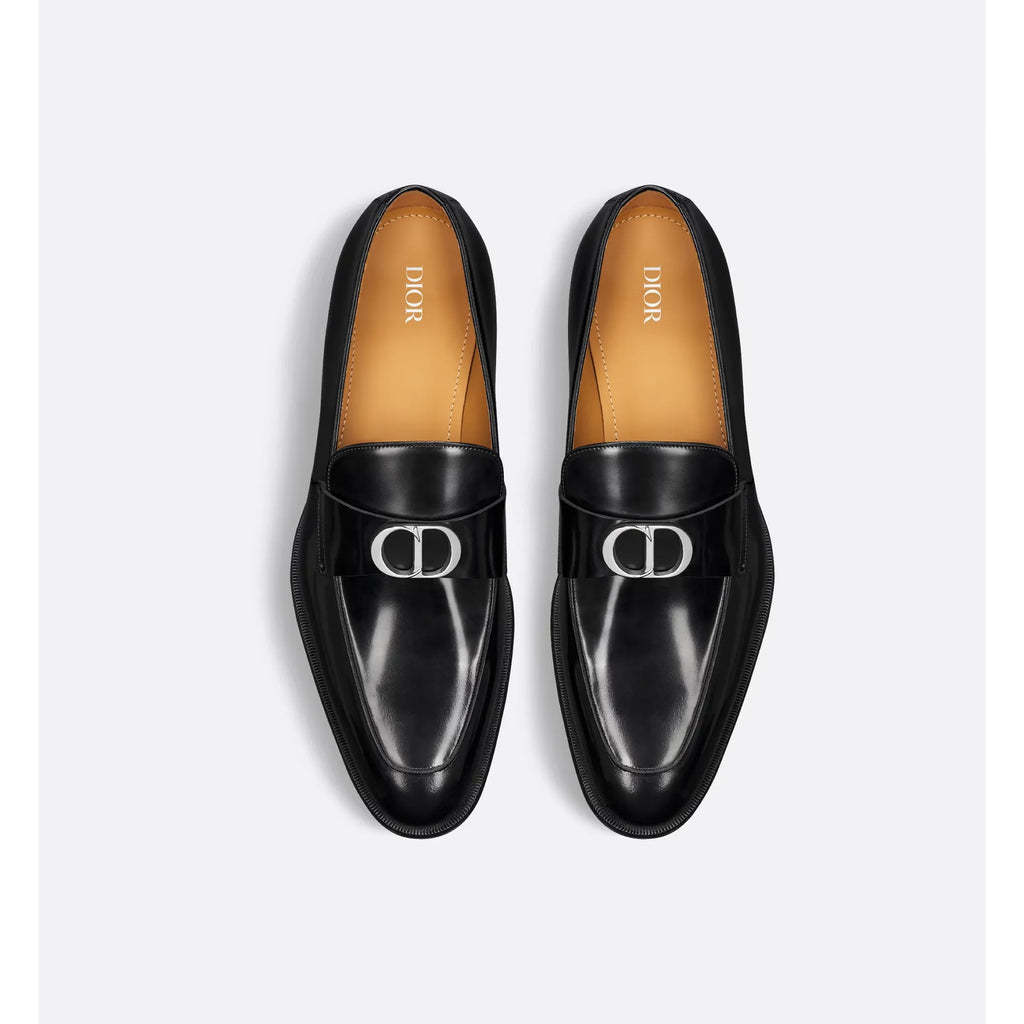 Dior Timeless Mocassins en Cuir de Veau Brillant Noir