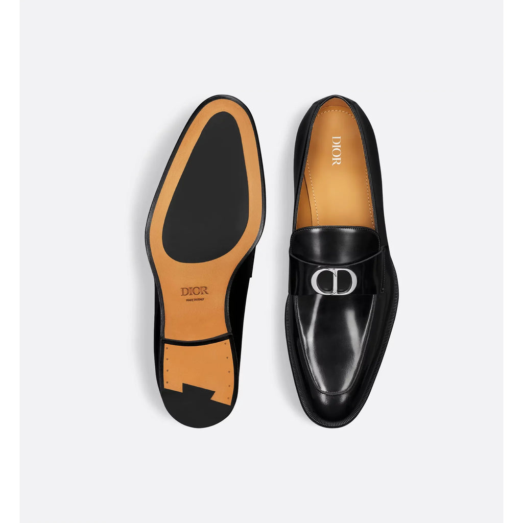 Dior Timeless Mocassins en Cuir de Veau Brillant Noir