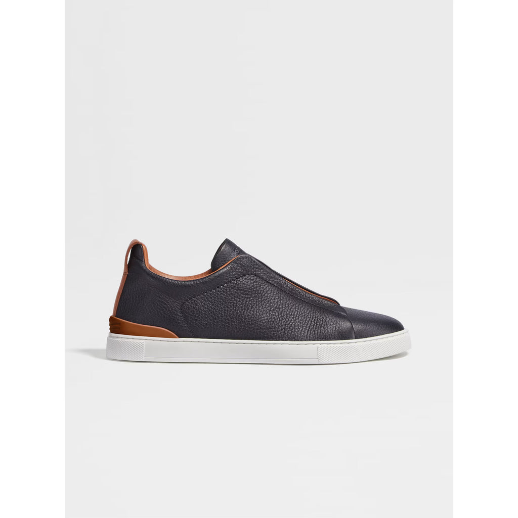Zegna Triple Stitch™ Espadrilles pour Homme en Cuir Noir et Camel