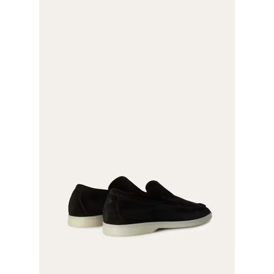Loro Piana Summer Walk Mocassins en Daim Noir