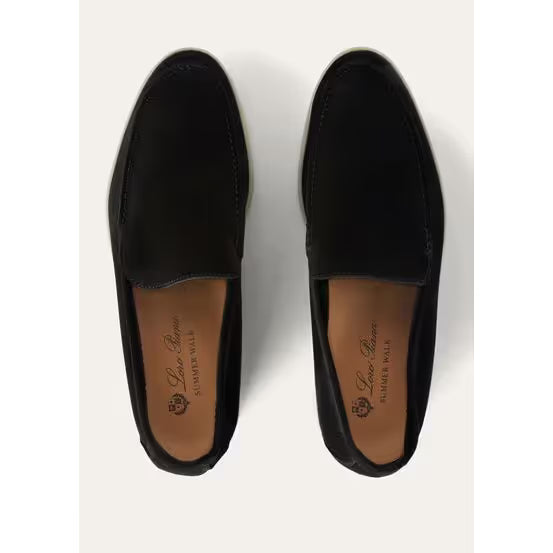 Loro Piana Summer Walk Mocassins en Daim Noir