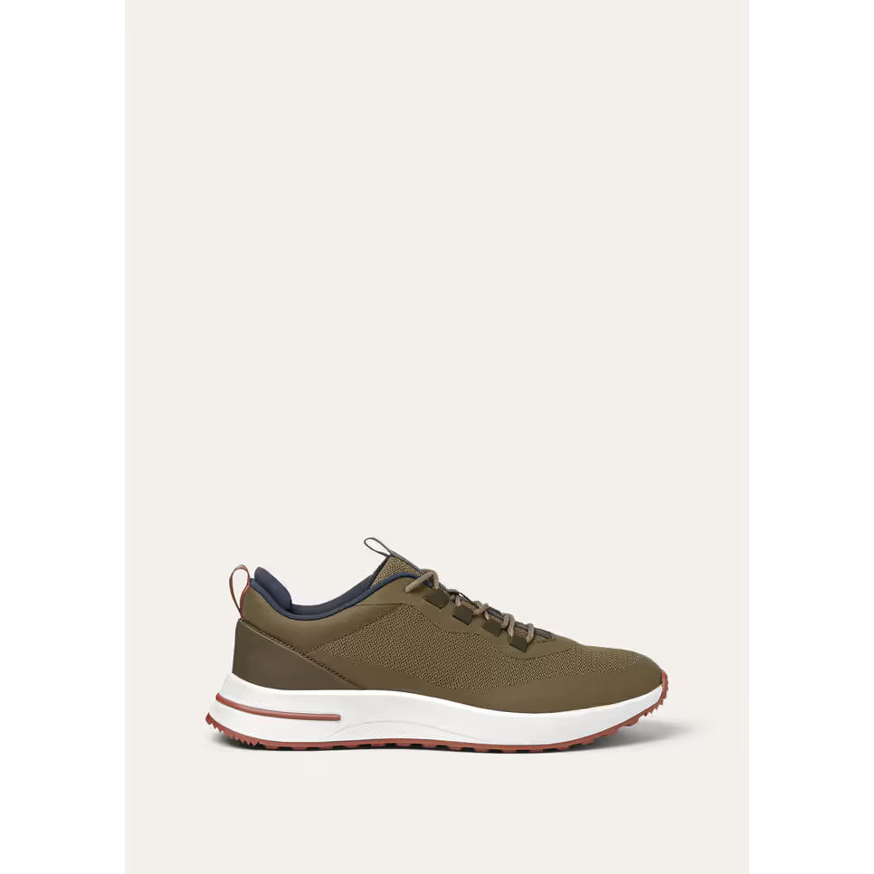 Loro Piana Week End Walk Espadrilles en Maille Vert Olive