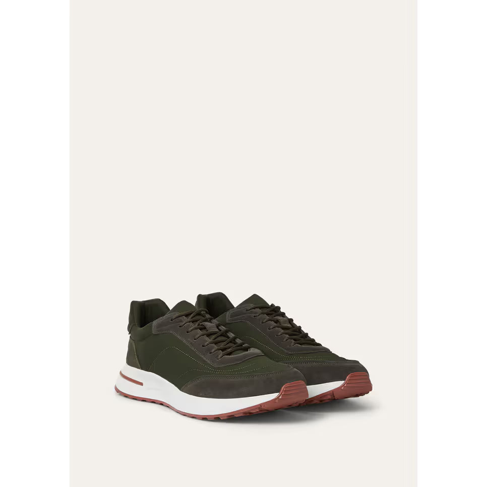 Loro Piana Week End Walk Espadrilles en Microfibre Vert