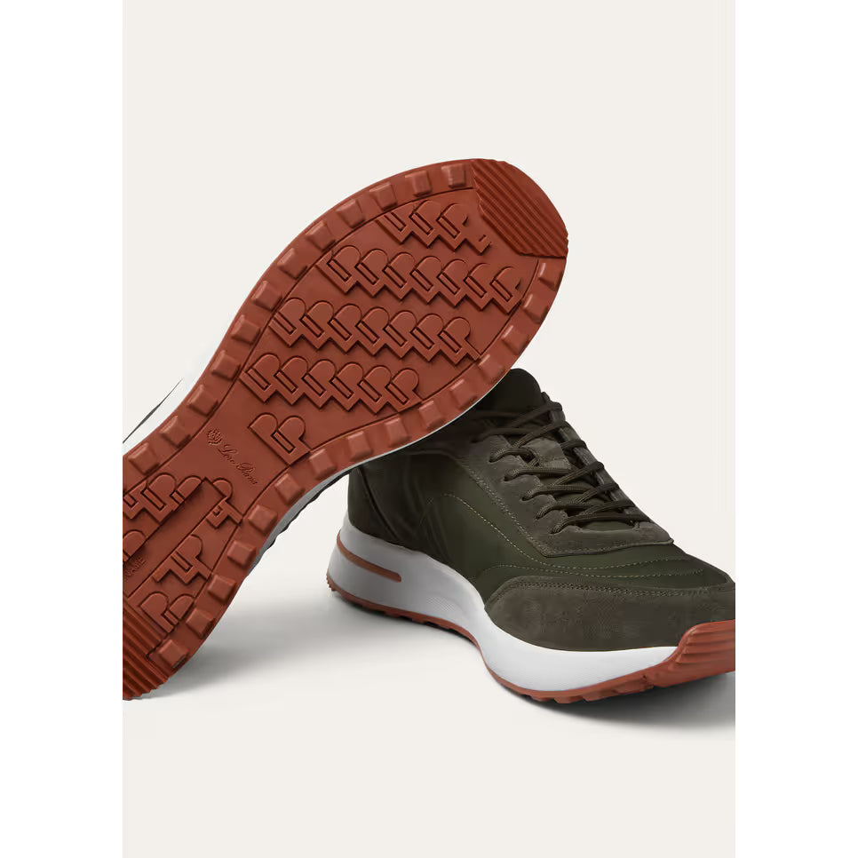 Loro Piana Week End Walk Espadrilles en Microfibre Vert
