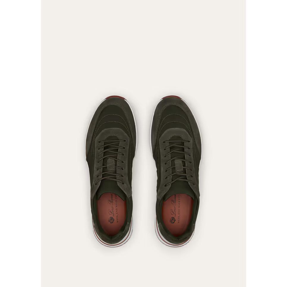 Loro Piana Week End Walk Espadrilles en Microfibre Vert