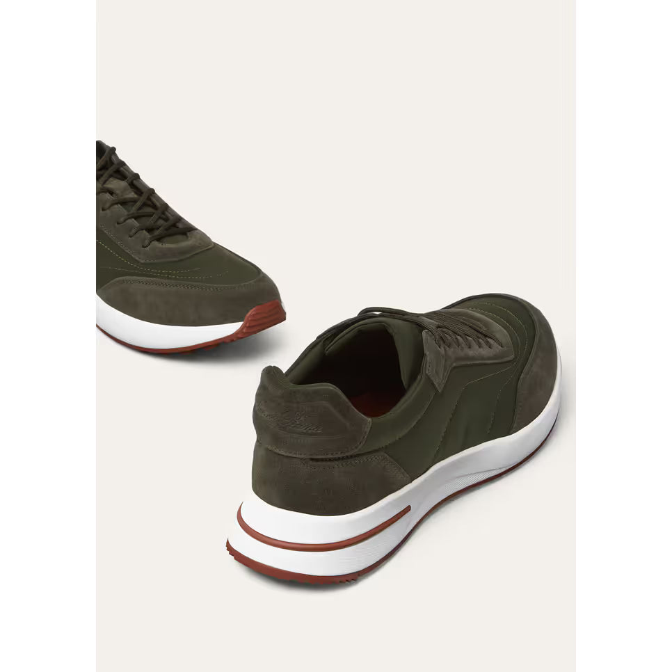Loro Piana Week End Walk Espadrilles en Microfibre Vert