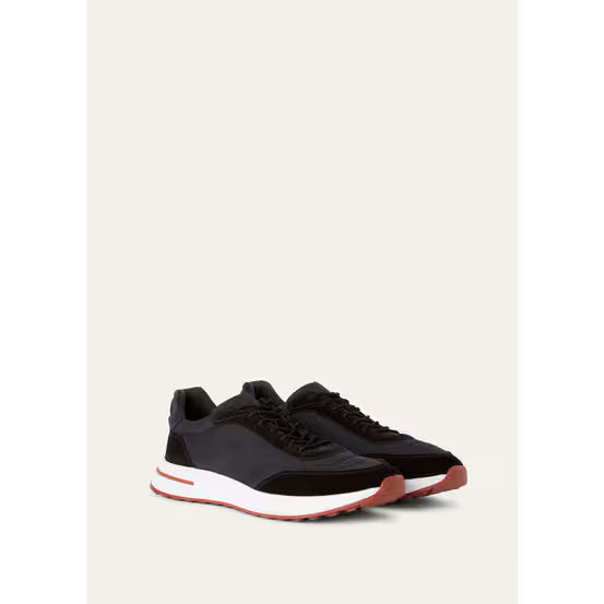 Loro Piana Week End Walk Espadrilles en Microfibre Noir