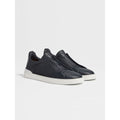 Zegna Triple Stitch™ SECONDSKIN Espadrilles en Cuir de Cerf Bleu Marine