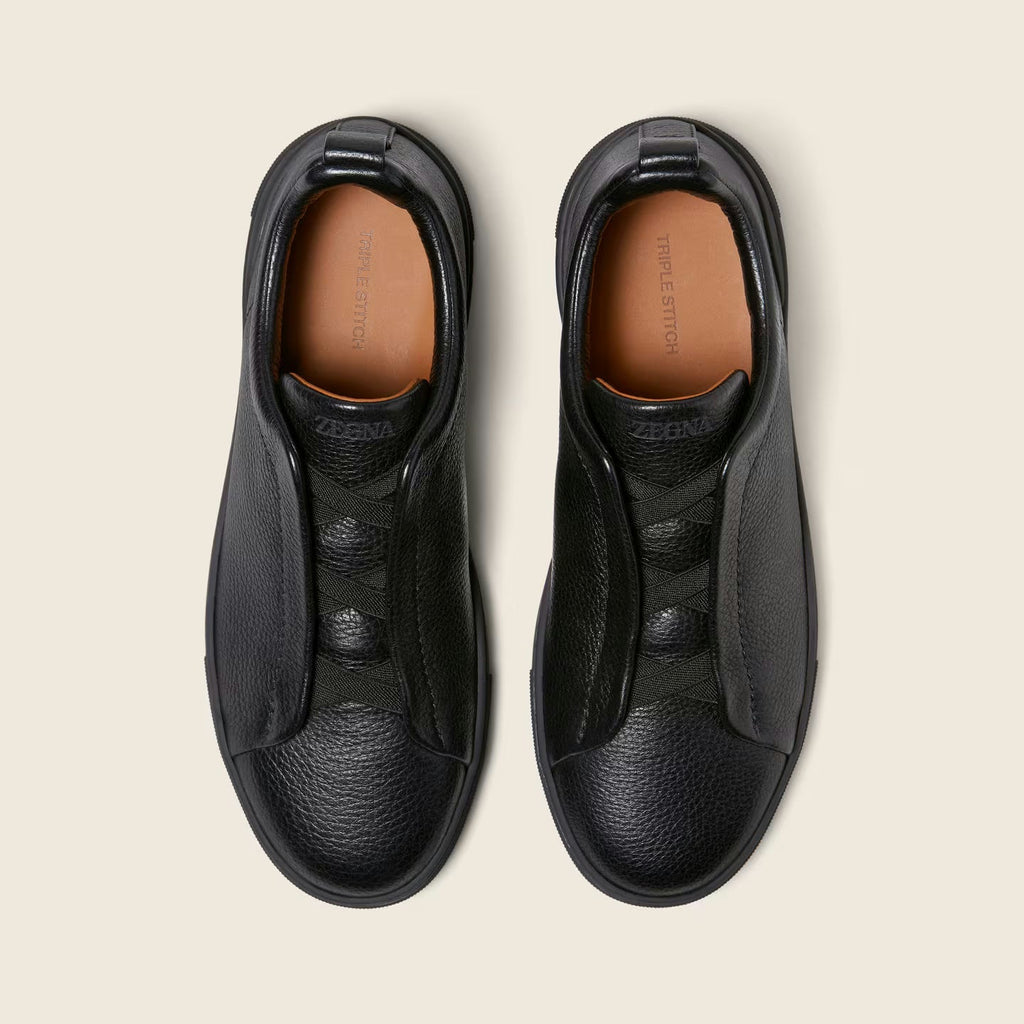 Espadrilles Triple Stitch™ Secondskin en cuir noires