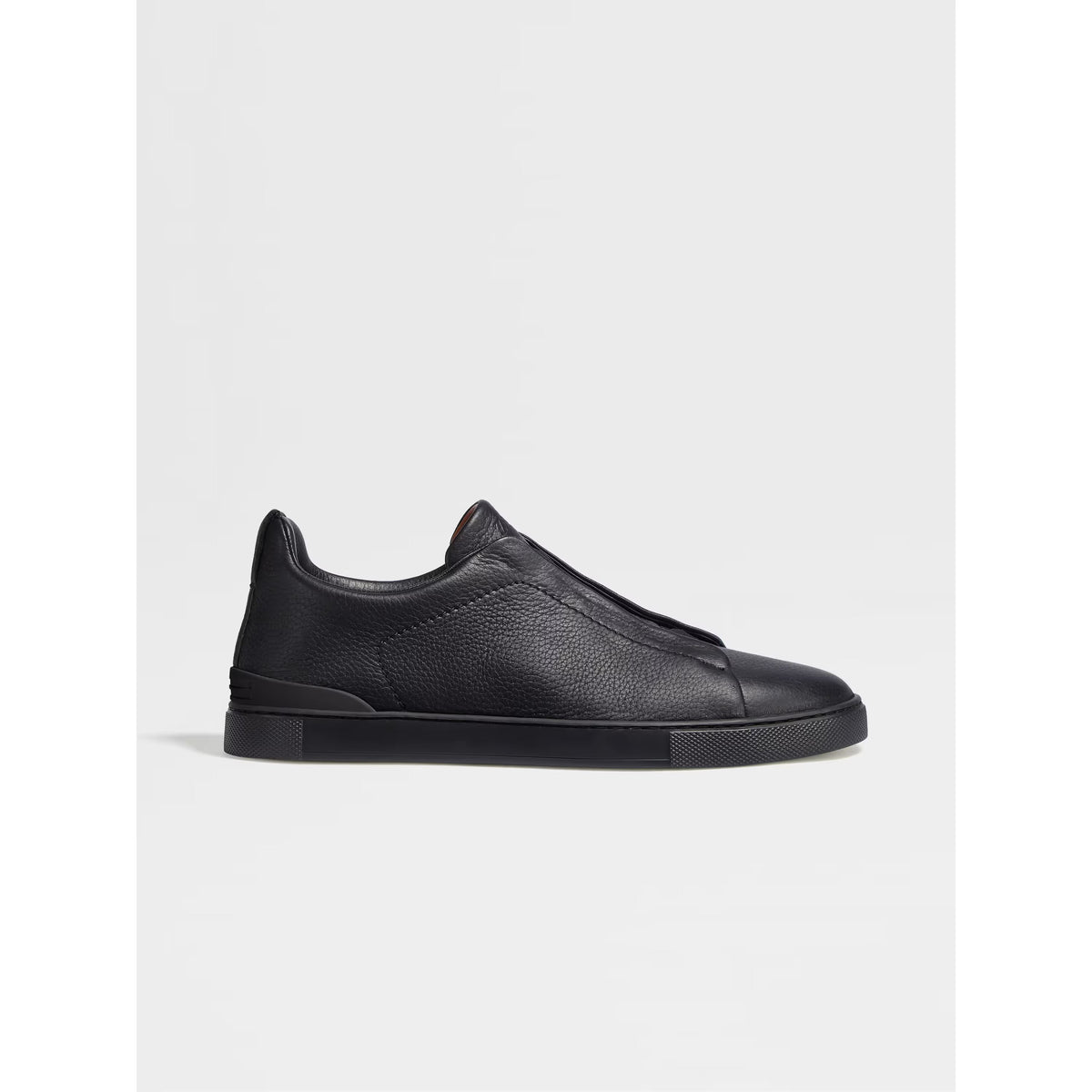 Zegna Triple Stitch SECONDSKIN Espadrilles en Cuir de Cerf Noir