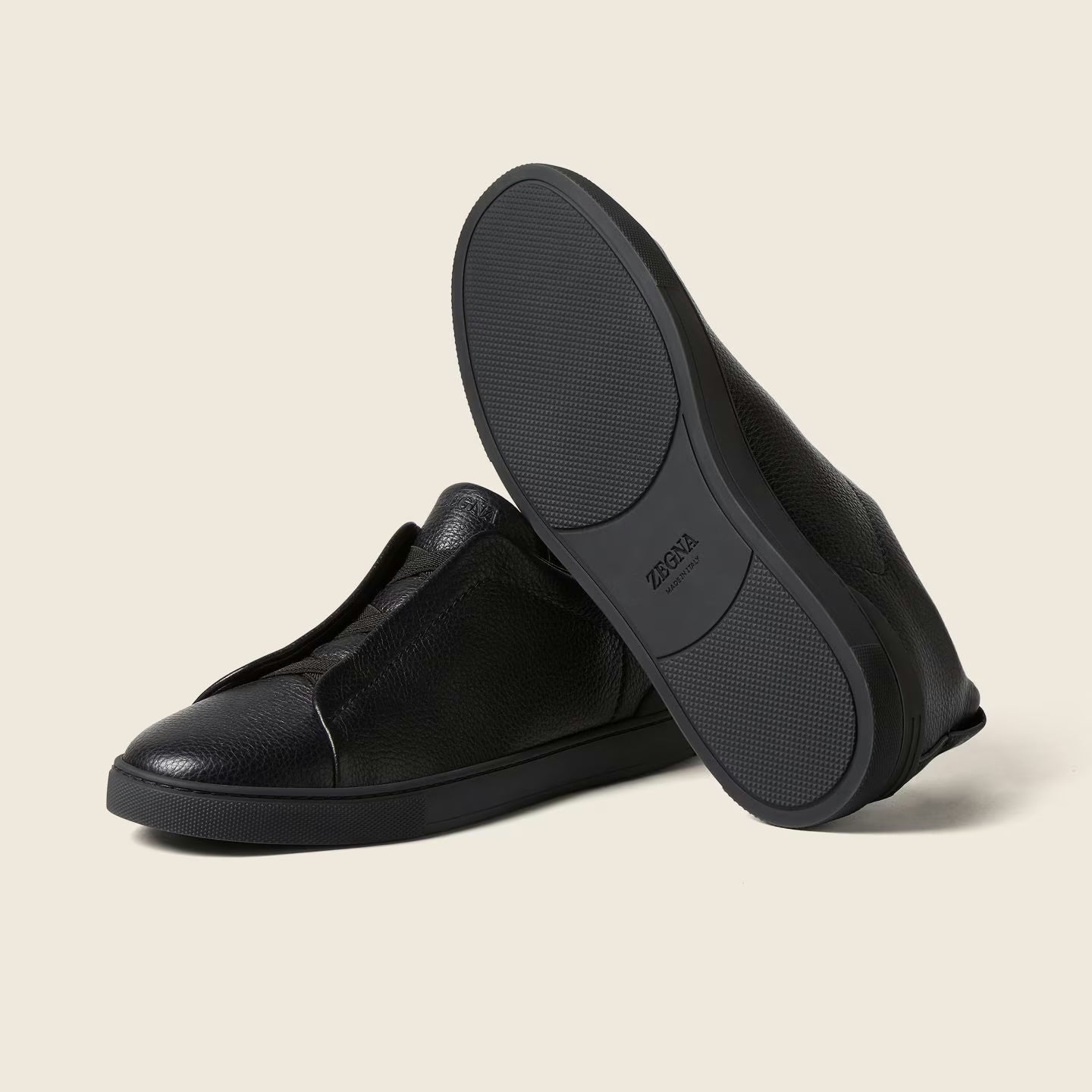Espadrilles Triple Stitch™ Secondskin en cuir noires