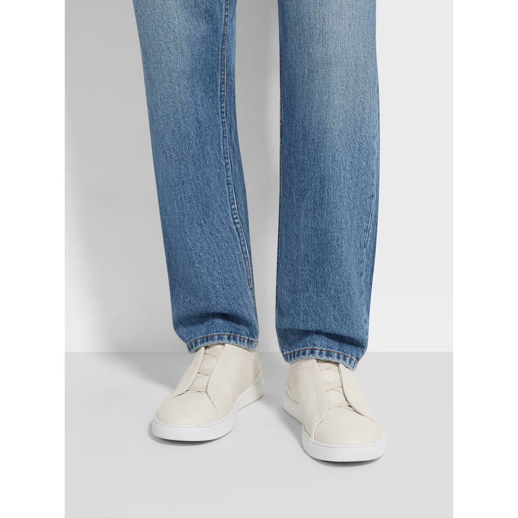 Zegna Triple Stitch™ Espadrilles en Cuir de Cerf Blanc