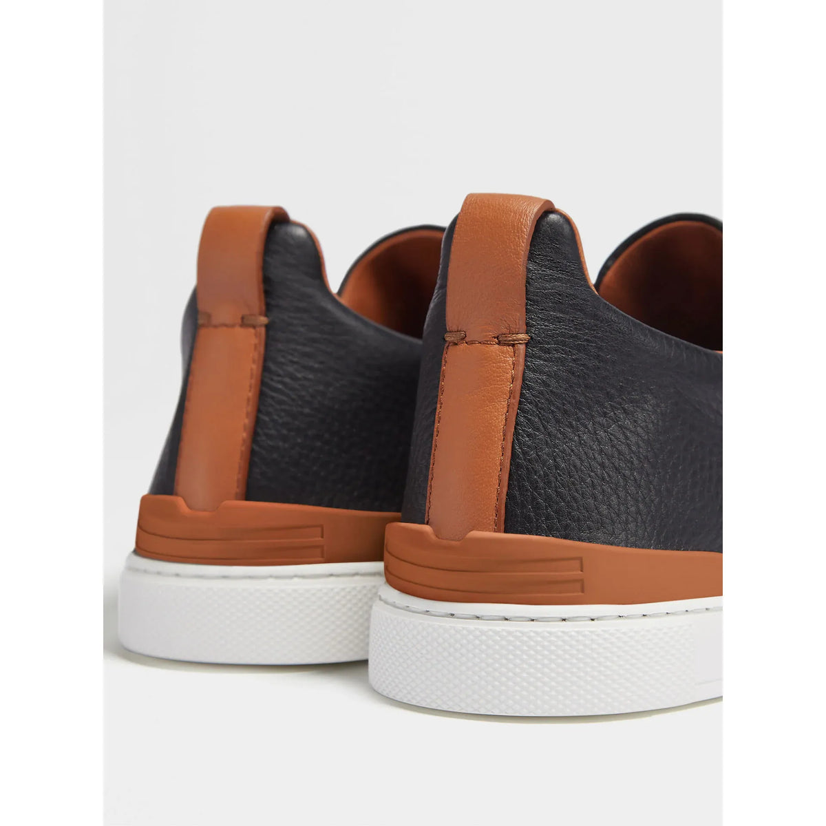 Zegna Triple Stitch™ Espadrilles pour Homme en Cuir Noir et Camel