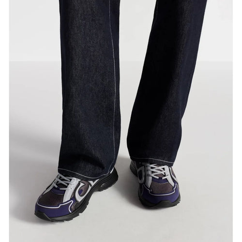 Dior B30 Countdown Sneakers en Tissu Technique Noir et Bleu
