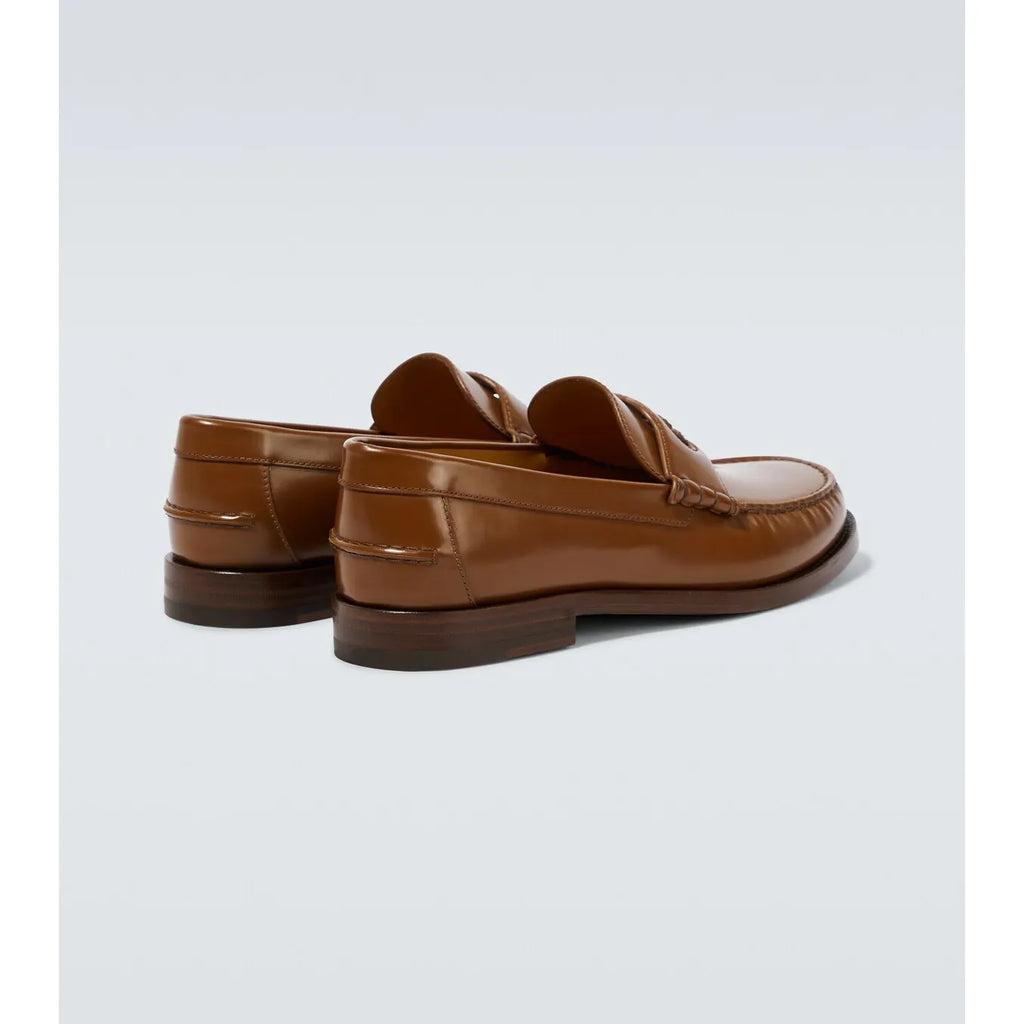 Gucci Interlocking G Mocassins en Cuir Marron