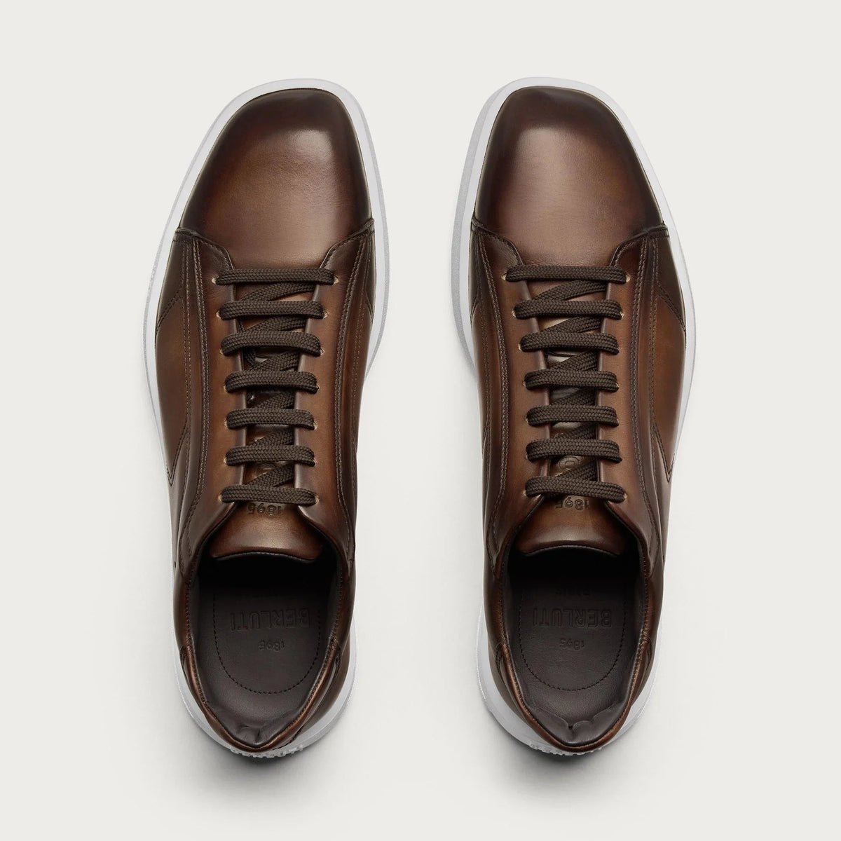 Berluti Stellar Sneakers Basses en Cuir de Veau Marron