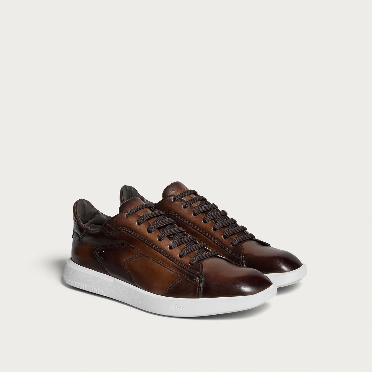 Berluti Stellar Sneakers Basses en Cuir de Veau Marron