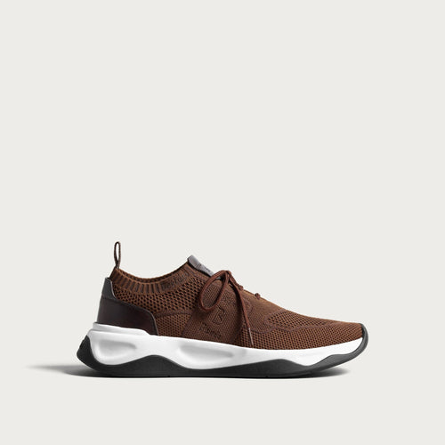 Berluti Shadow Sneakers en Maille et Cuir Toffee