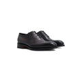 Santoni Wholecut Carter Richelieus en Cuir Lisse Noir