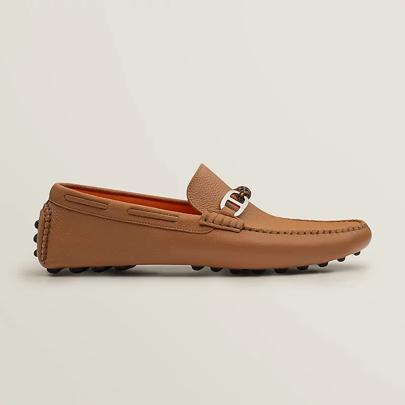 Hermes Alessandro Mocassins en Cuir Marron