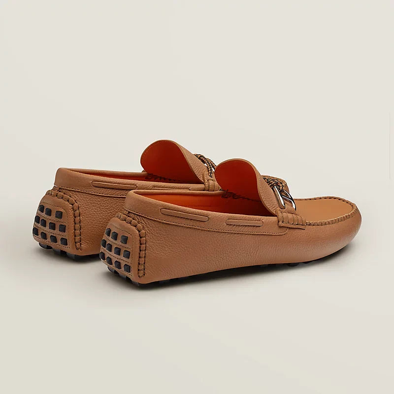 Hermes Alessandro Mocassins en Cuir Marron