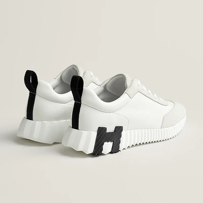 Hermes Bouncing Espadrilles en Cuir de Veau Blanc