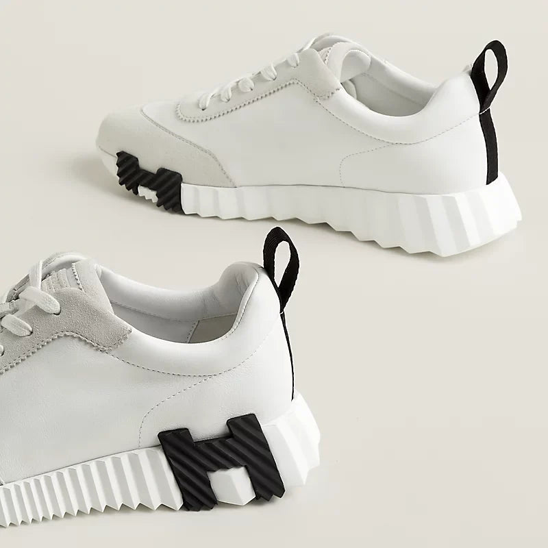 Hermes Bouncing Espadrilles en Cuir de Veau Blanc
