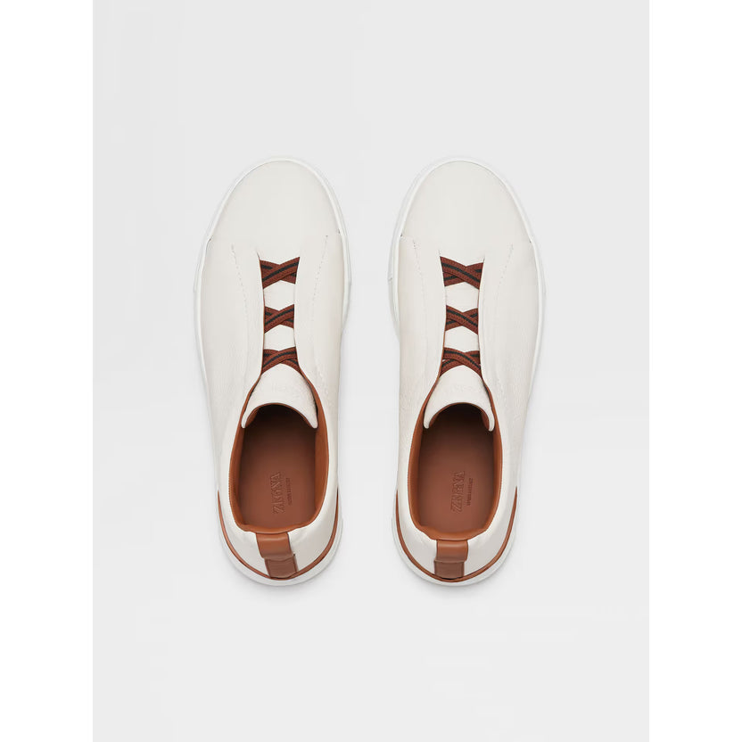 Espadrilles Triple Stitch blanc camel — Vue détaillée