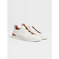Espadrilles Triple Stitch blanc camel — Vue de face
