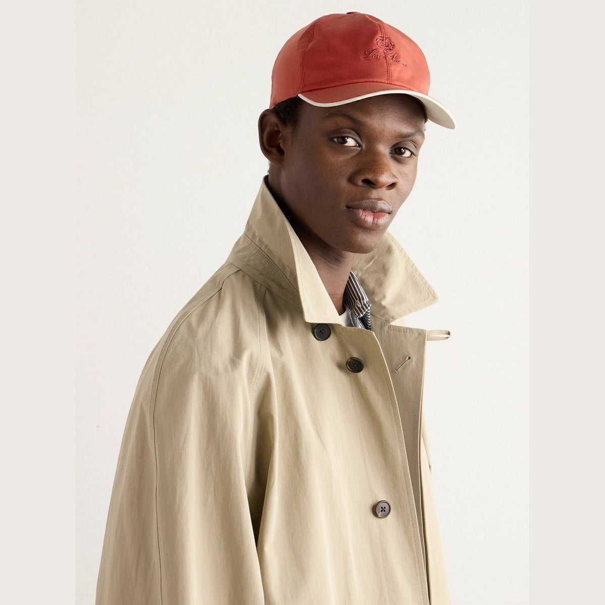 Loro Piana Baseball Casquette pour Homme Bourgogne Ivory