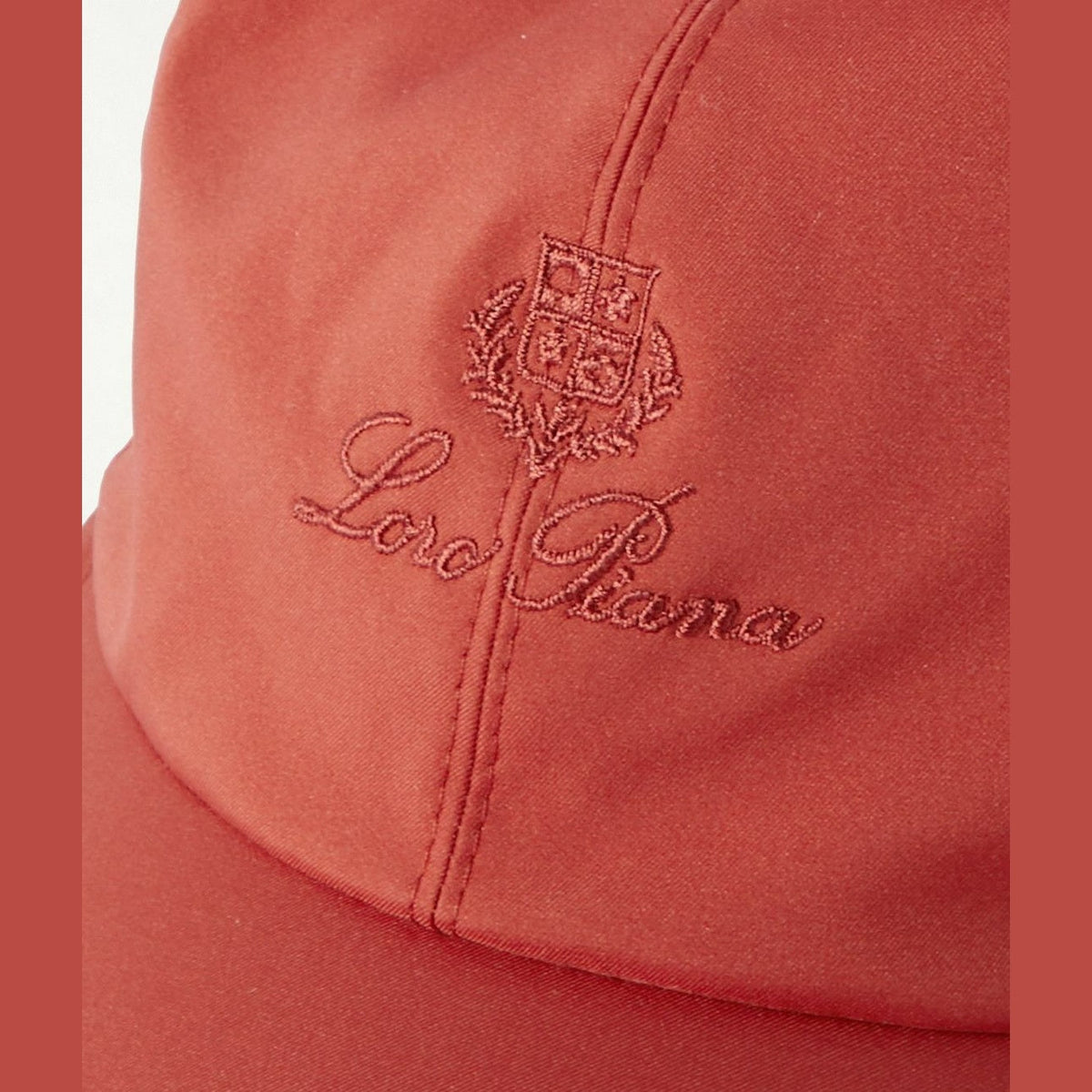 Loro Piana Baseball Casquette pour Homme Bourgogne Ivory