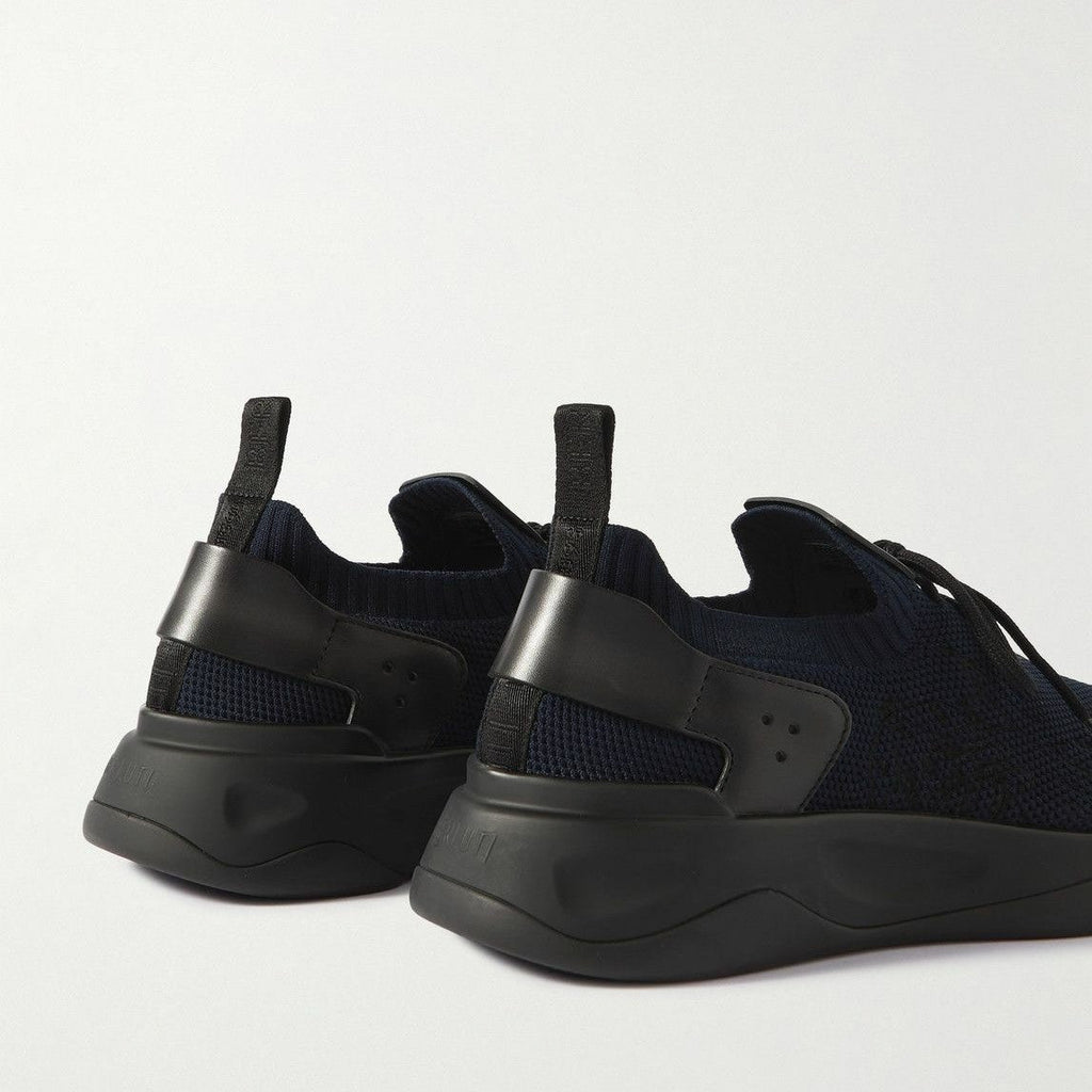 Berluti Shadow Espadrilles en Lin et Cuir Bleu Nuit