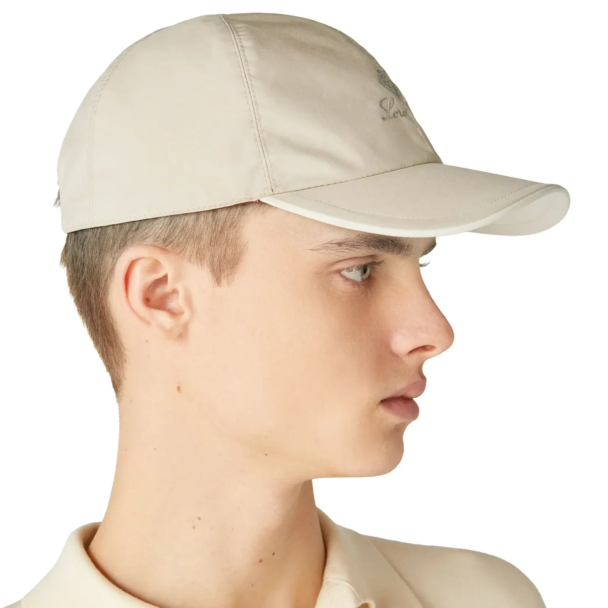 Loro Piana Baseball Casquette pour Homme Sand Shell Ivory