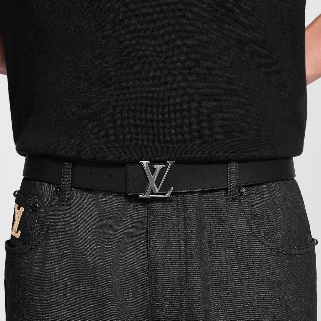 Louis Vuitton Initiales 35 mm Ceinture Réversible Noir