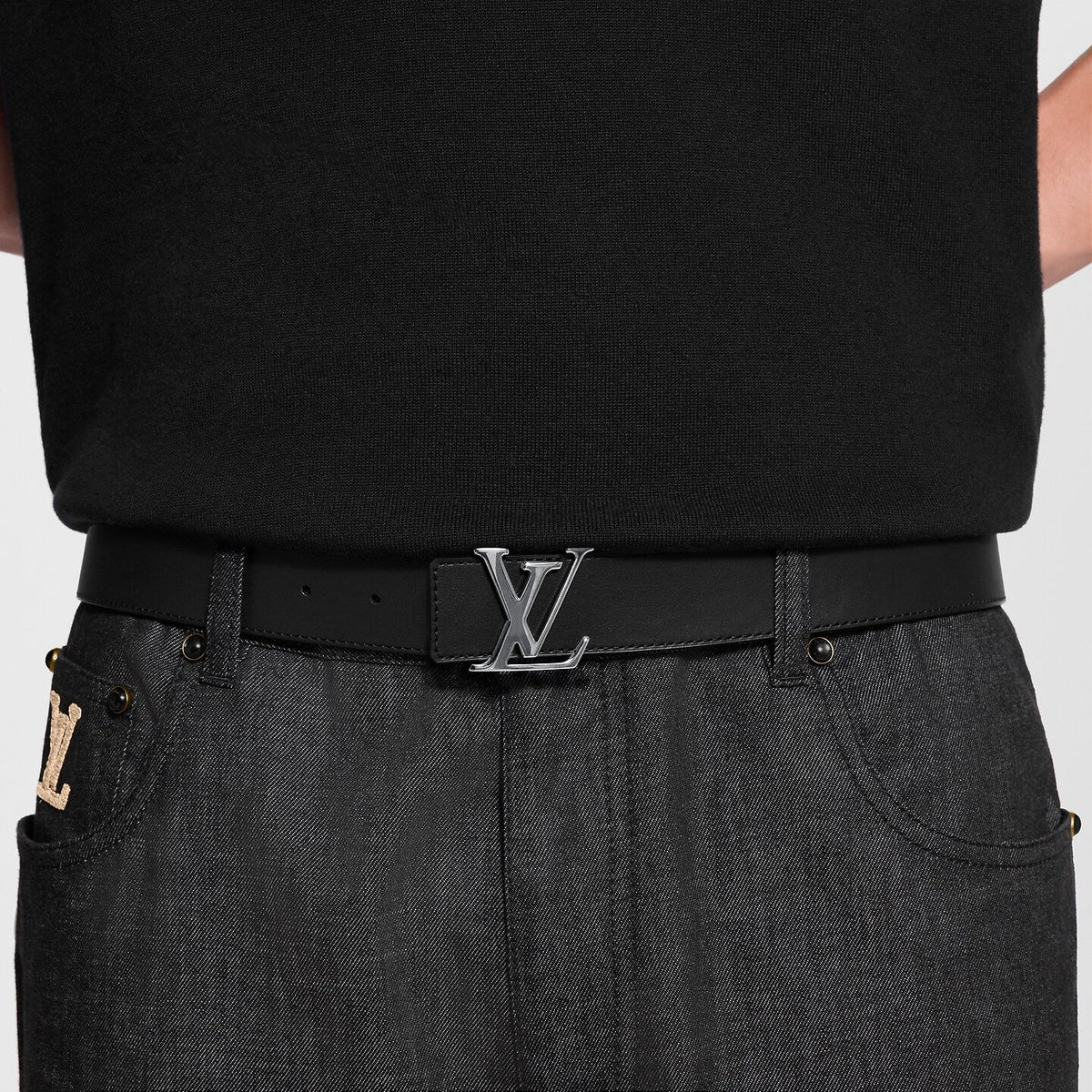 Louis Vuitton Initiales 35 mm Ceinture Réversible Noir