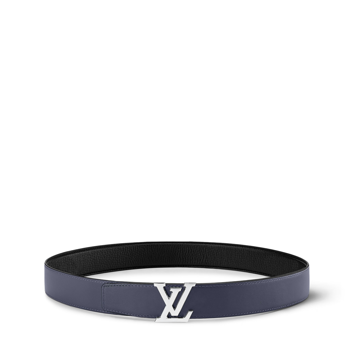 Louis Vuitton LV Initiales Ceinture en Cuir Taurillon Réversible Bleu Marine