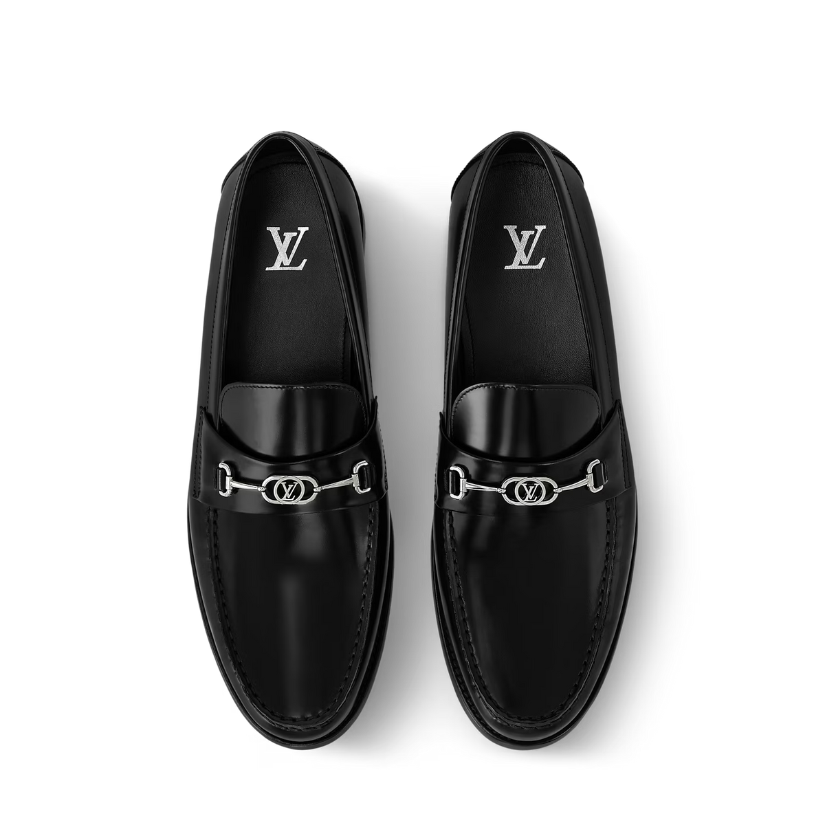 Louis Vuitton Major Mocassins en Cuir de Veau Glacé Noir