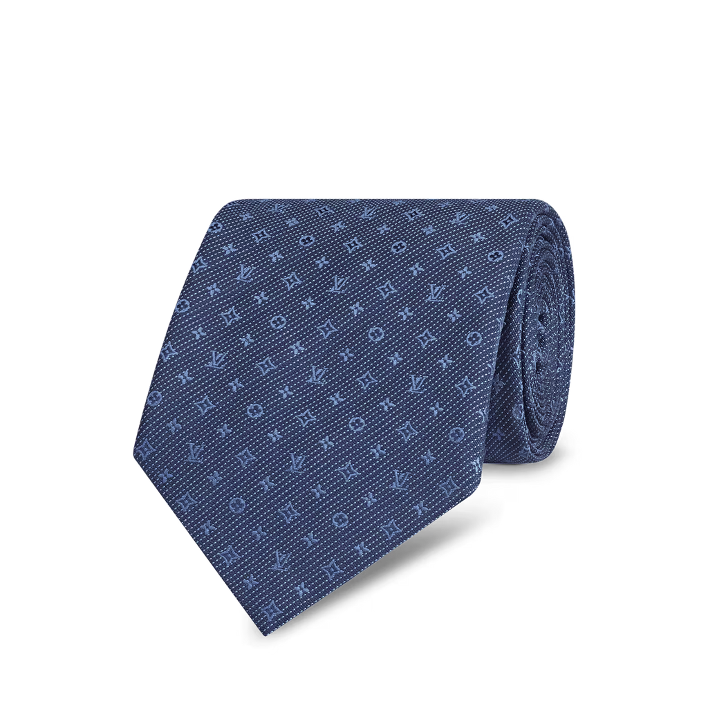 Louis Vuitton Cravate pour Homme Monogram Classic Bleu Marine